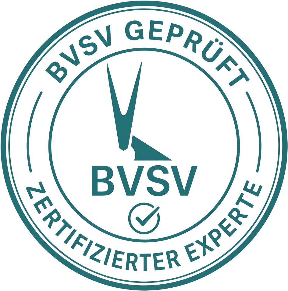 Siegel „BVSV geprüft – zertifizierter Experte“